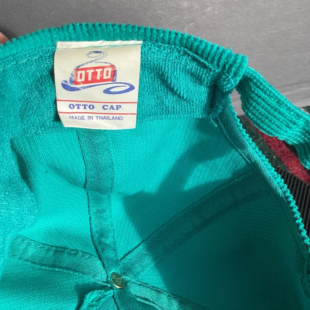 OTTO Teal Corduroy Trucker Hat with Brown Logo - Picture 9 of 12